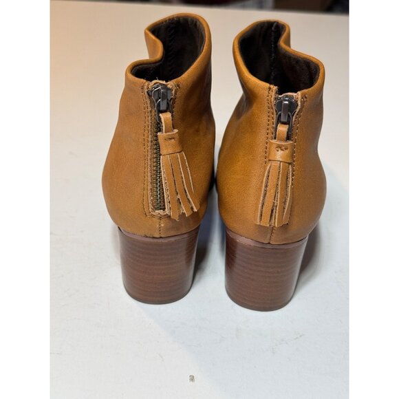Toms Womens Size 10 Tan Ankle Boots With Tassel Zippers & 2-Inch Heels - Picture 12 of 16